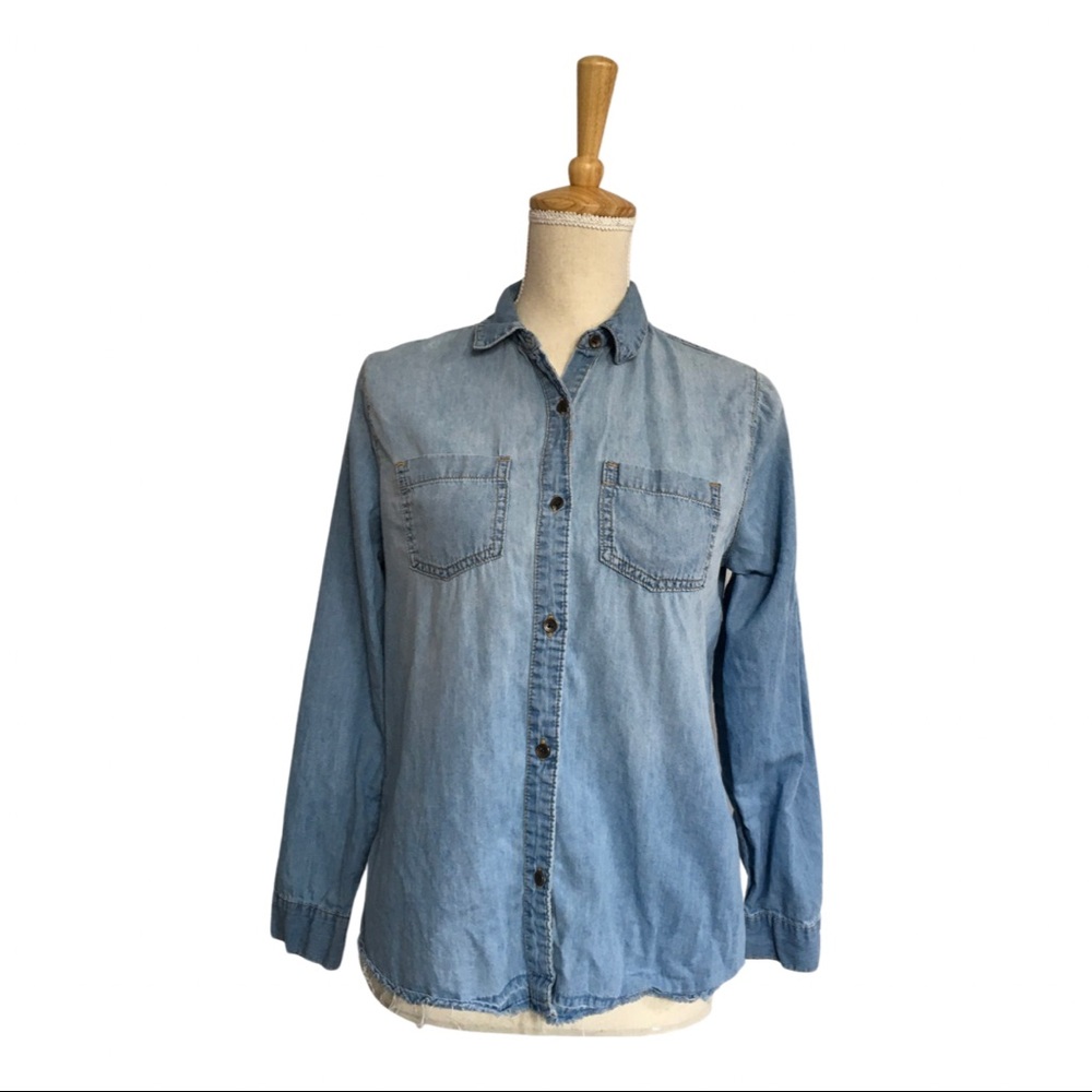 Denim style button down